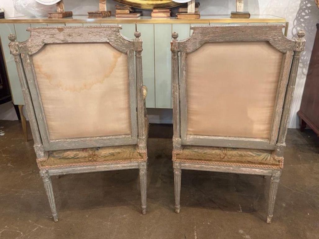 Pareja de sillones Luis XVI franceses del siglo XVIII siglo XVIII y antes en venta