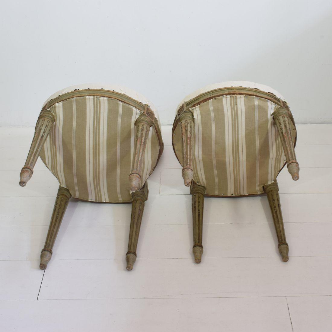 Pair of 18th Century French Louis XVI Side Chairs at 1stDibs