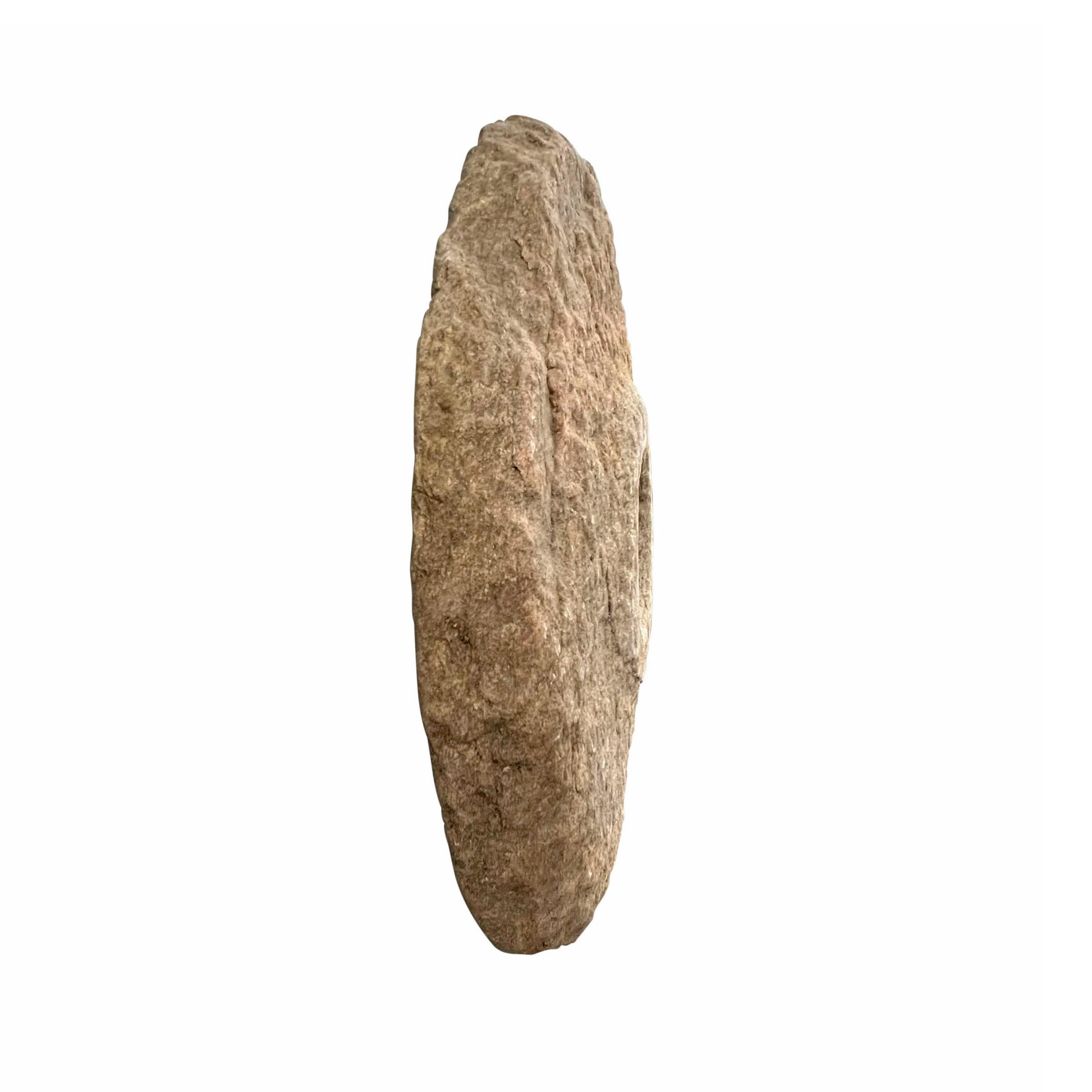 Hand-Carved Pair of 18th Century French Millstones on Custom Wall Mounts