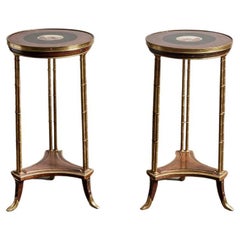 Pair of 18th Century French Neoclassical Micromosaic Gueridon Side Tables