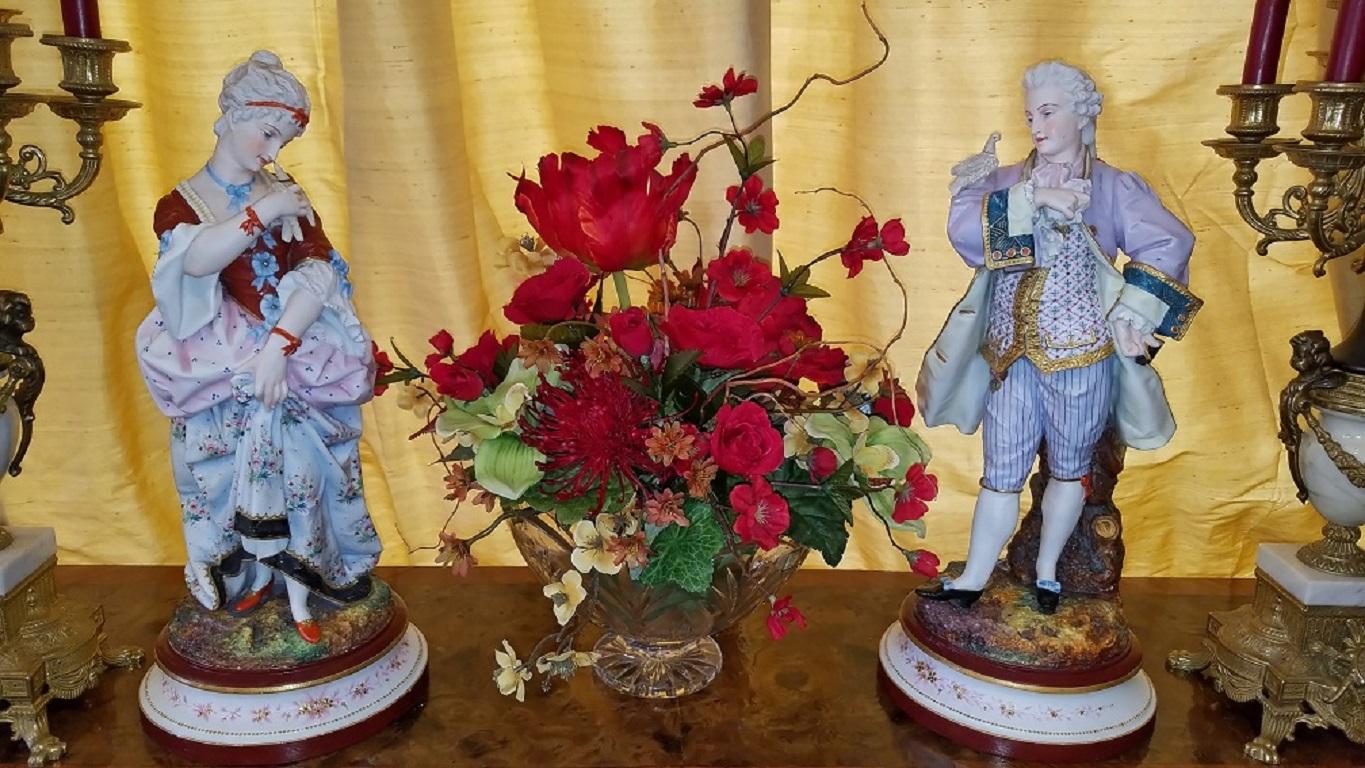 Paire de figurines en porcelaine de Monvoisin de Limoges du 19ème siècle en vente 9