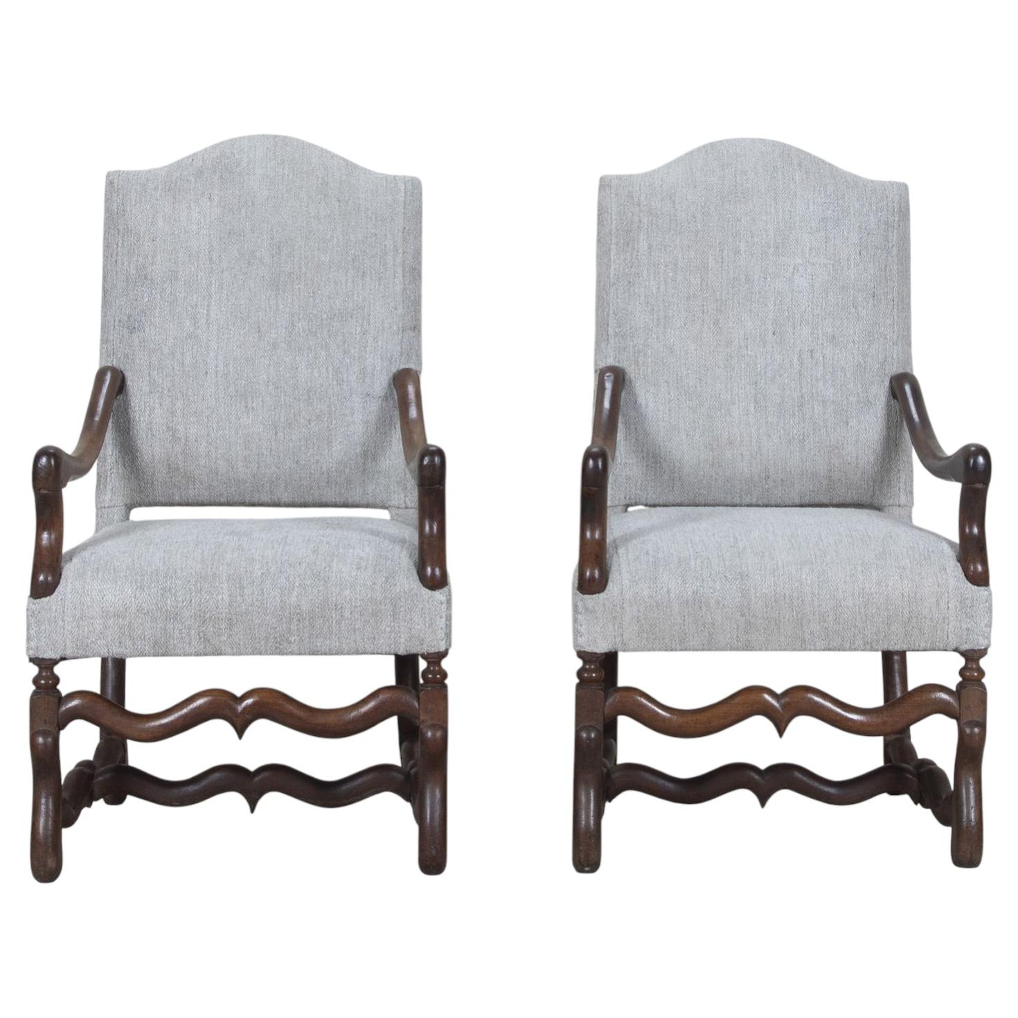 Pair of 18th Century French Os De Mouton Chairs