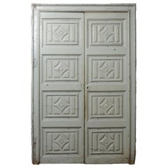 Pair of 18th Century French Pale Green Doors