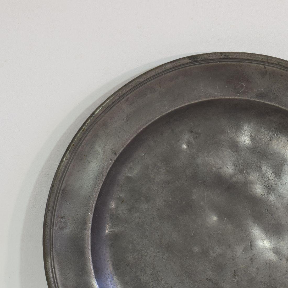 Pair of 18th Century French Pewter Serving Plates 10