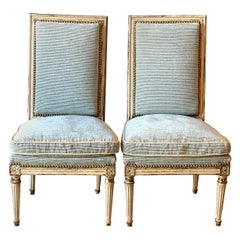 Pair of 18th Century French Slipper Chairs