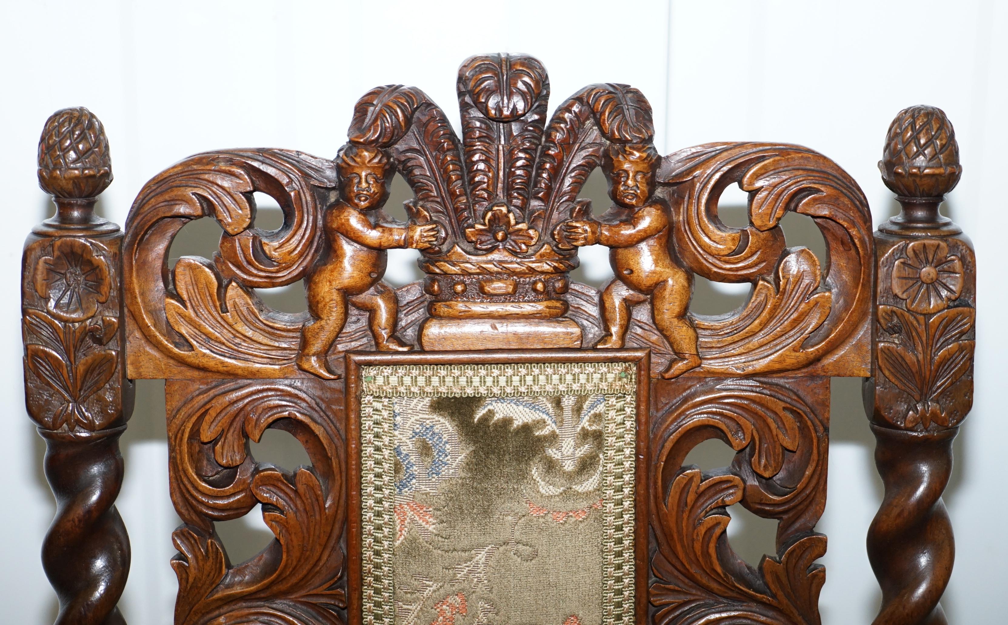 antique hand carved wood chairs