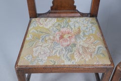 Pair of 18th Century Fruitwood Sidecars with Needlepoint Seats