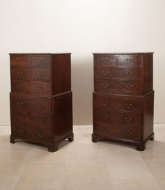 Pair of 18th Century George II Chest on Chests