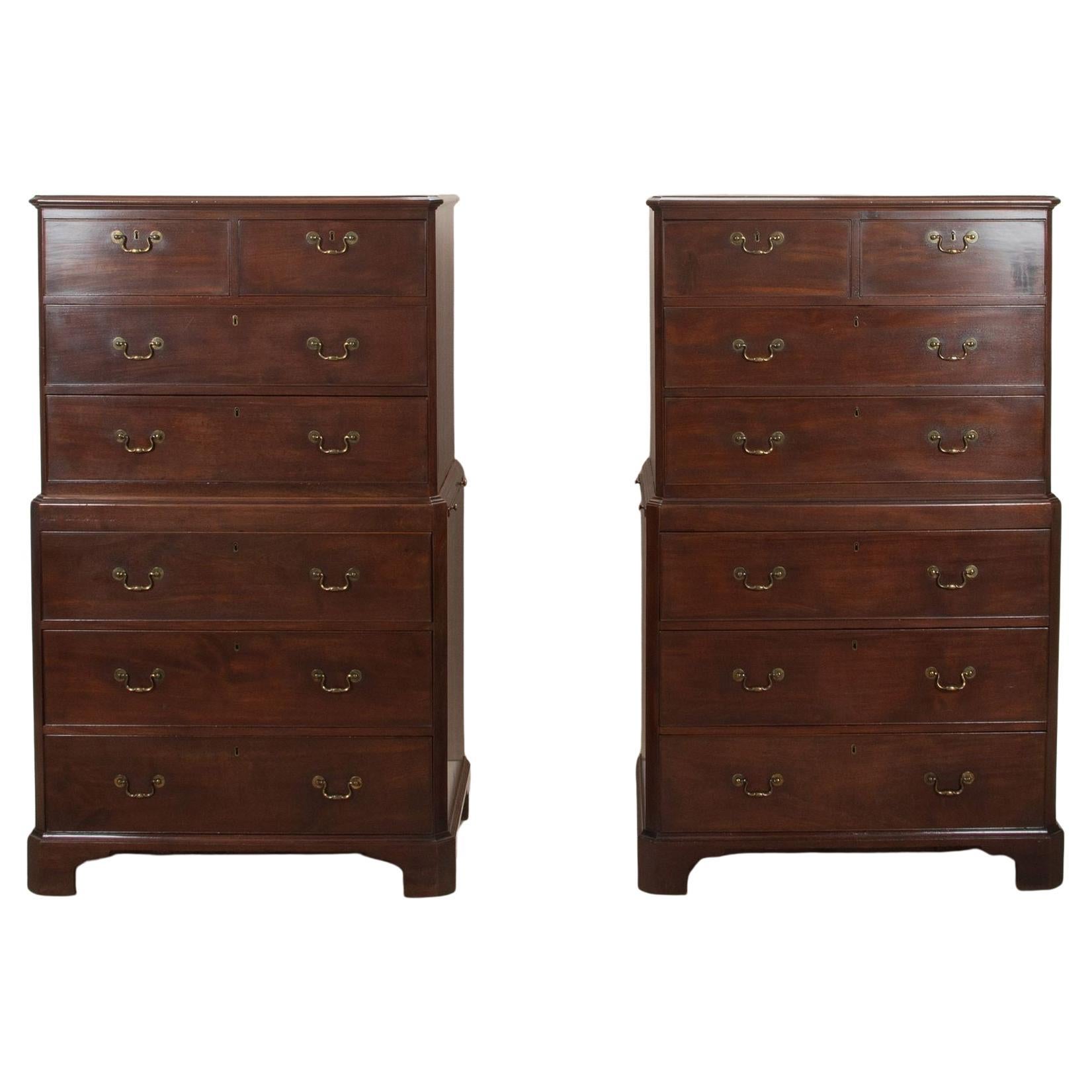 Paire de coffres George II du XVIIIe siècle