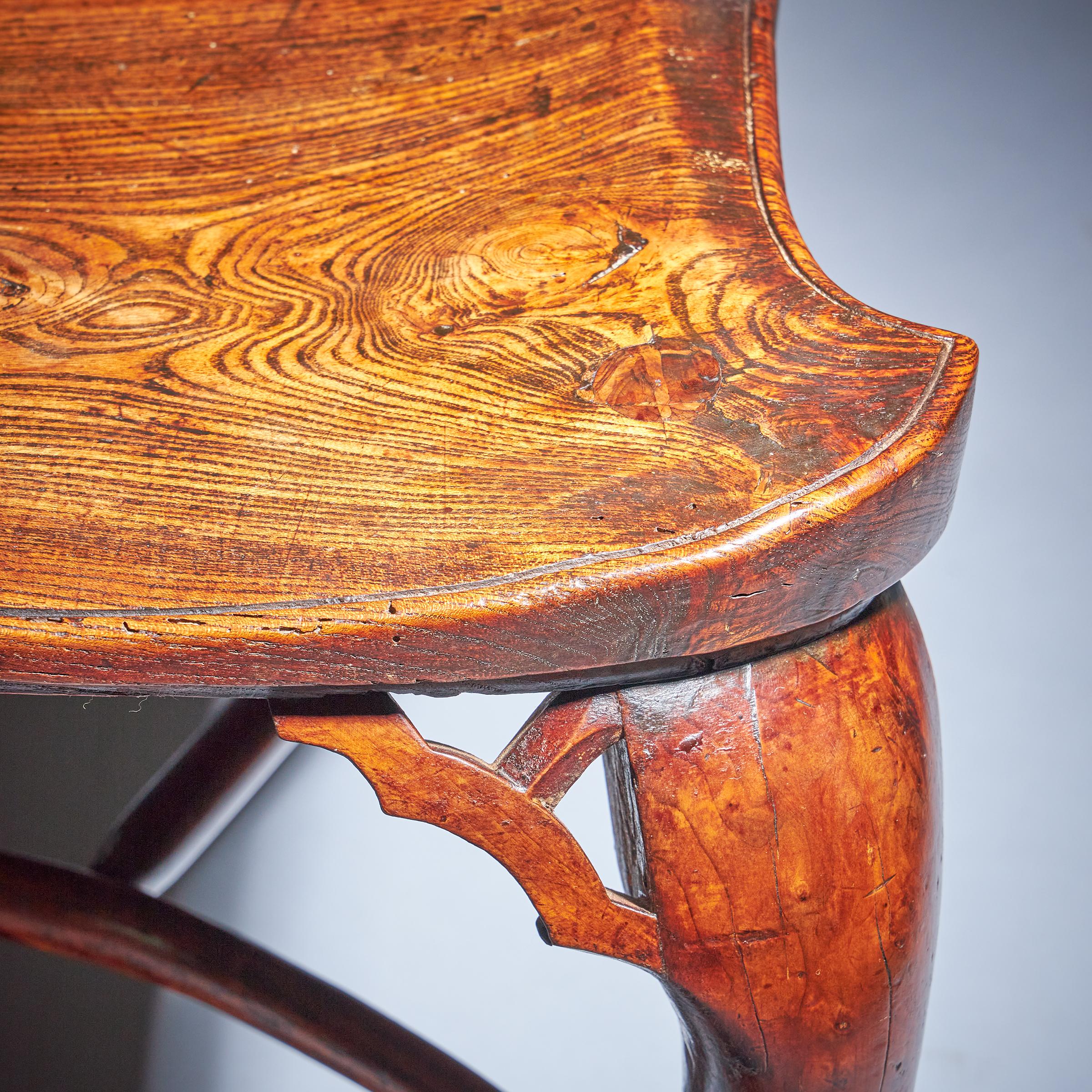 18th Century and Earlier Pair of 18th Century George II Gothic Yew and Elm Windsor Armchairs, circa 1760 For Sale
