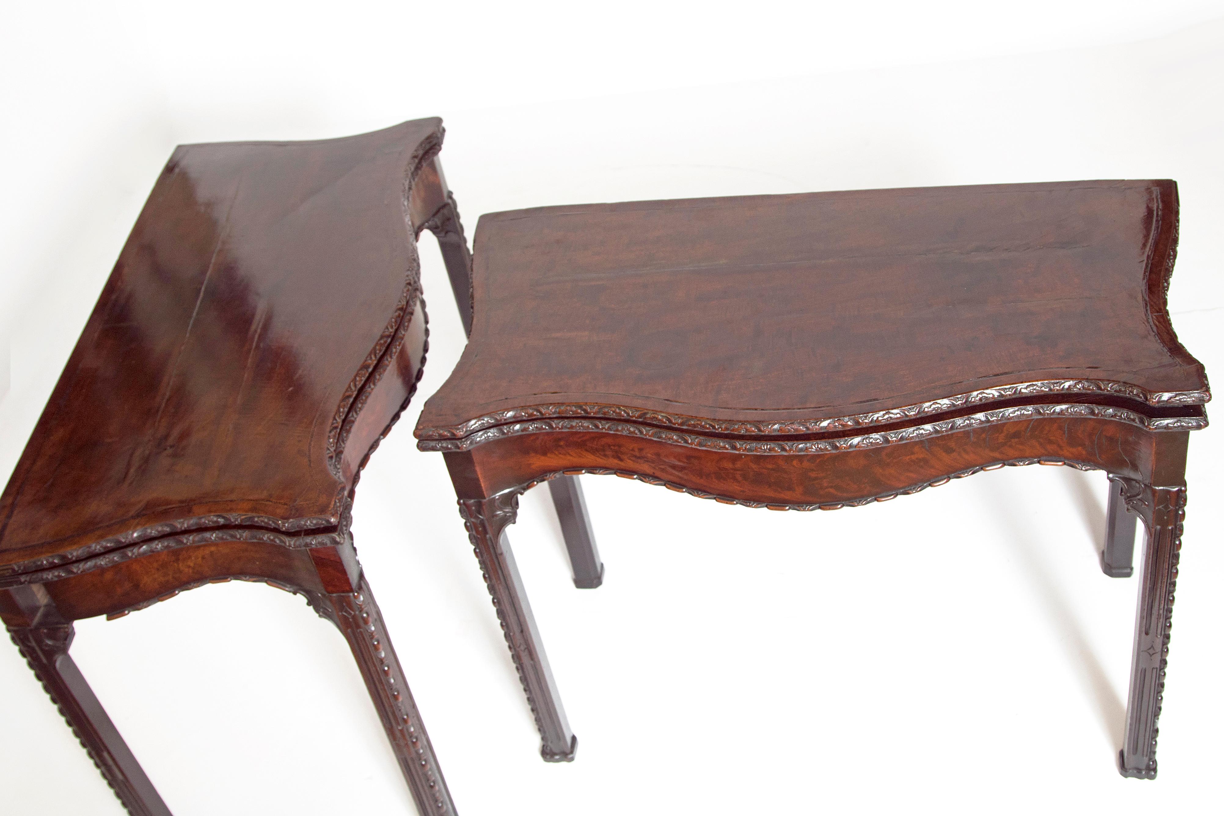 Pair of 18th Century George III Mahogany Card Tables 11