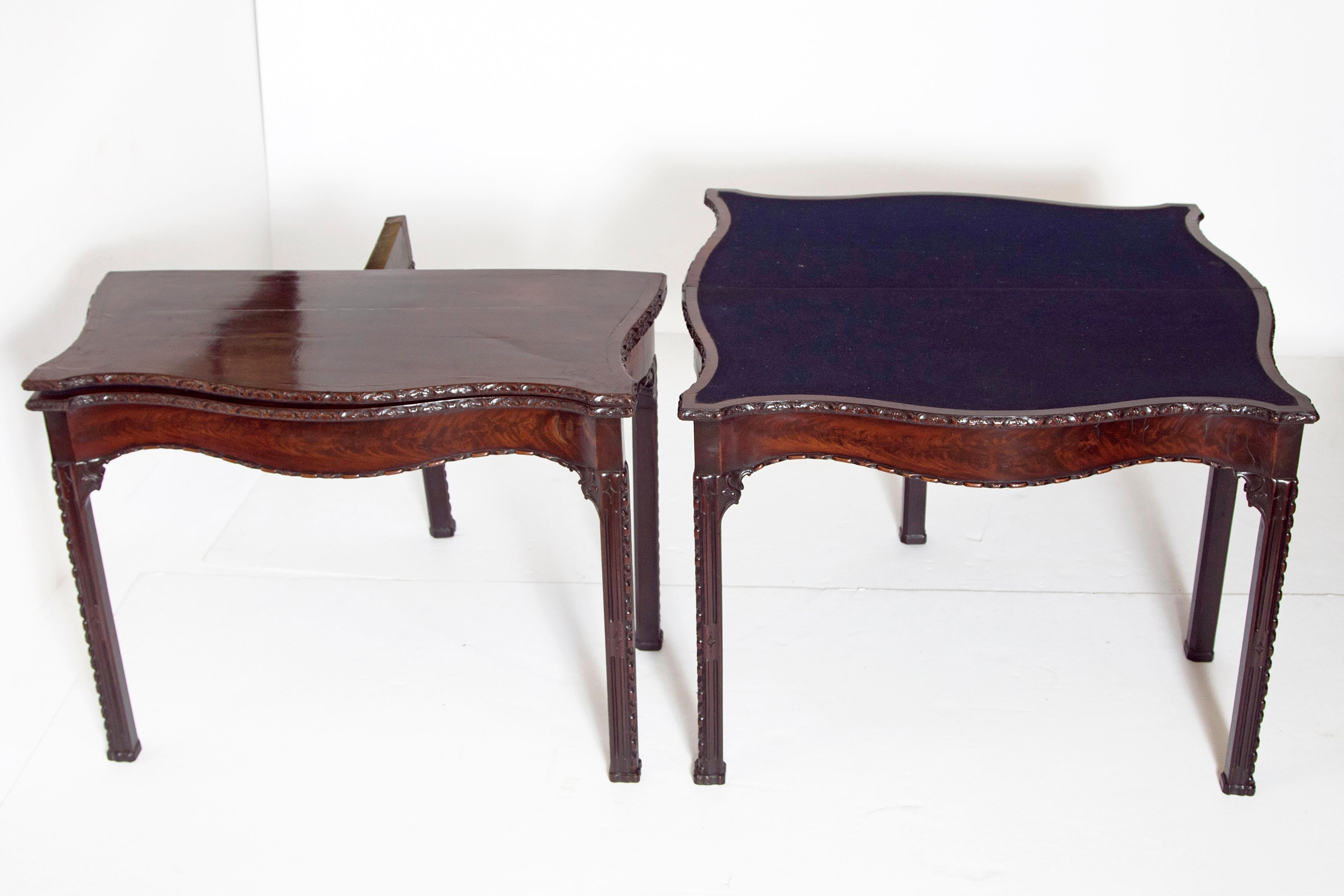Pair of 18th Century George III Mahogany Card Tables 2