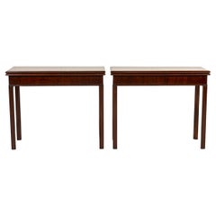 Pair of 18th Century George III Mahogany Card Tables