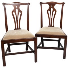 Pair of 18th Century George III Mahogany Side Chairs