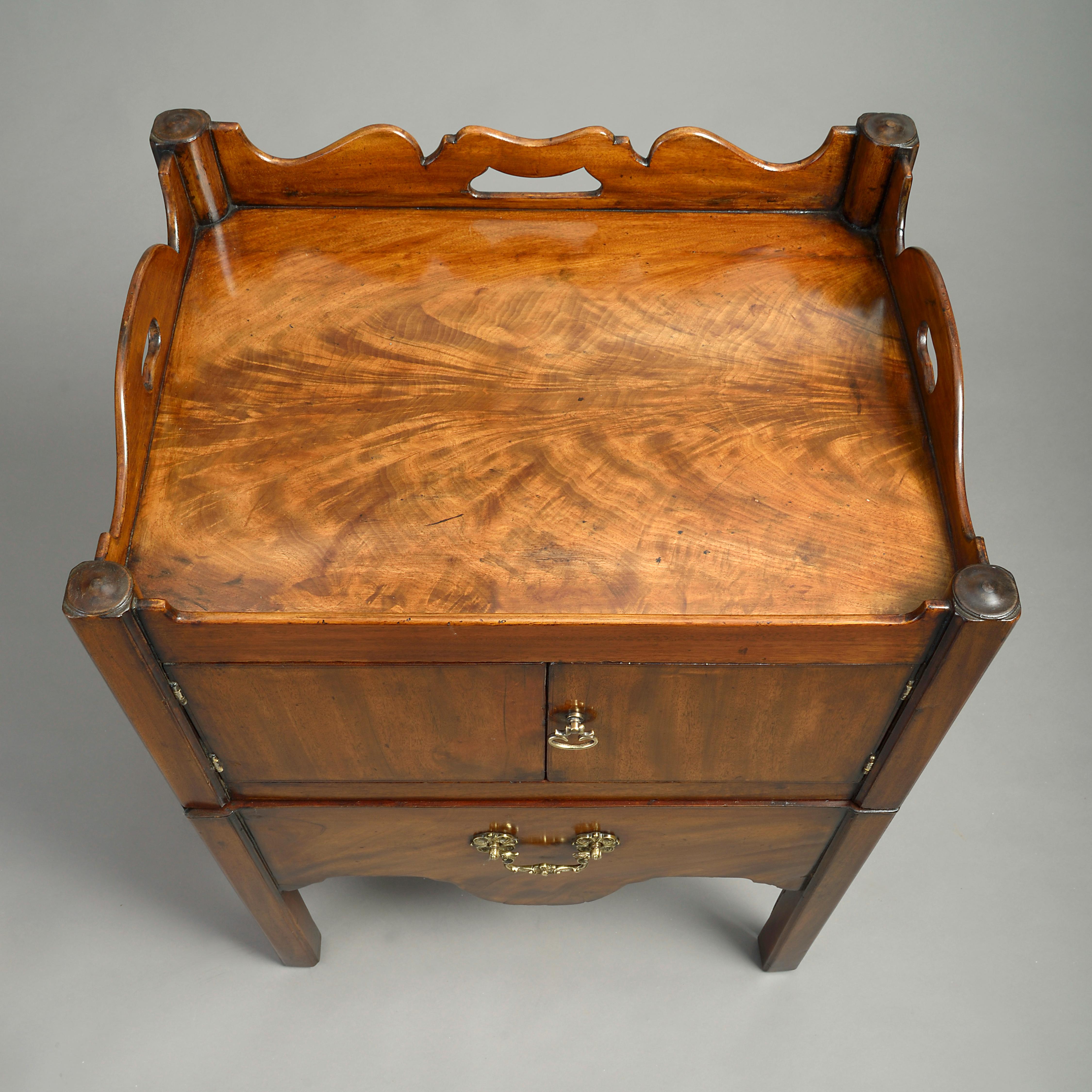 English Pair of 18th Century George III Period Bedside Commodes