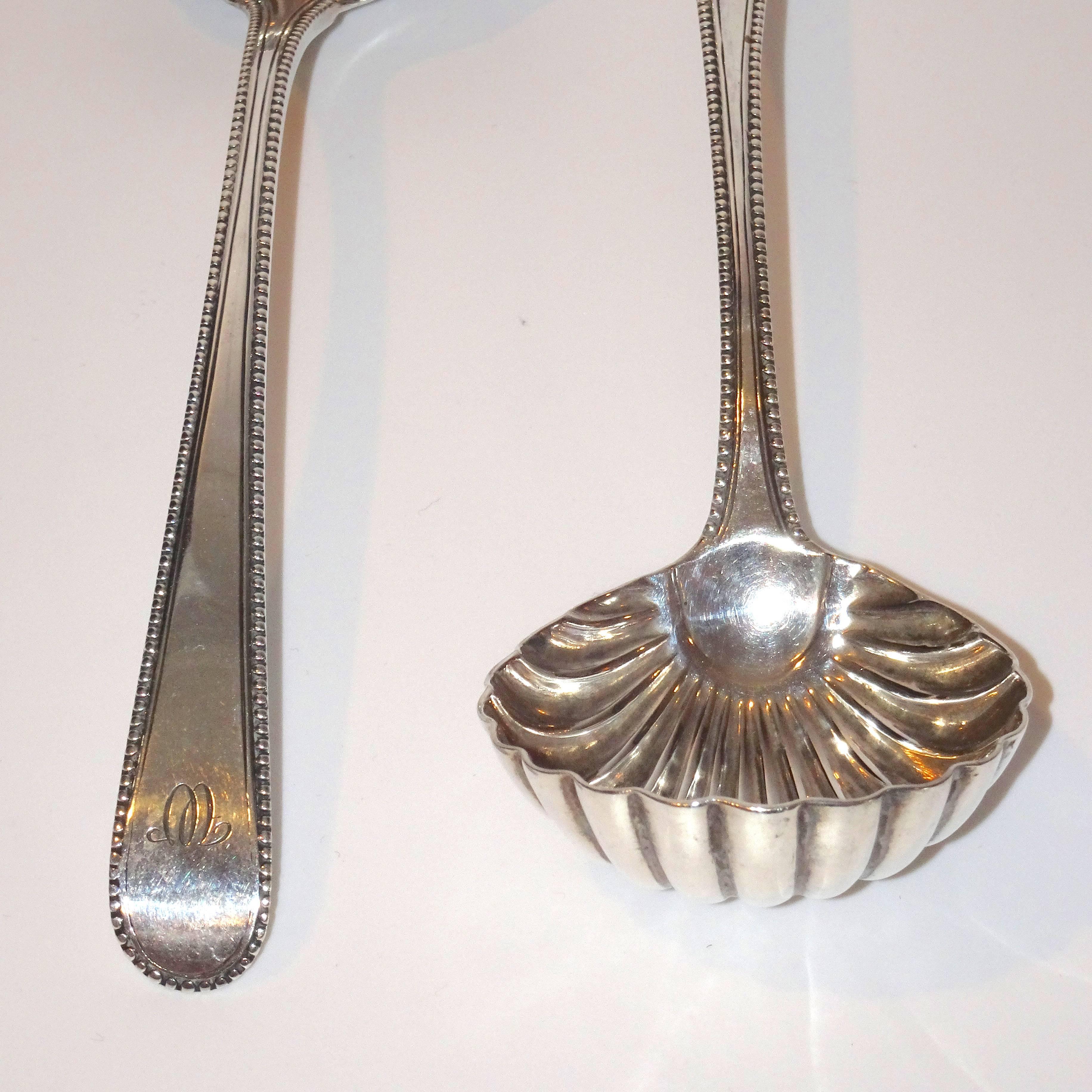 Pair of 18th Century George Smith III Sterling Silver Shell Ladles In Good Condition For Sale In Nashville, TN