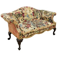 Pair of 18th Century Georgian Chippendale Sofas with Early Needlework