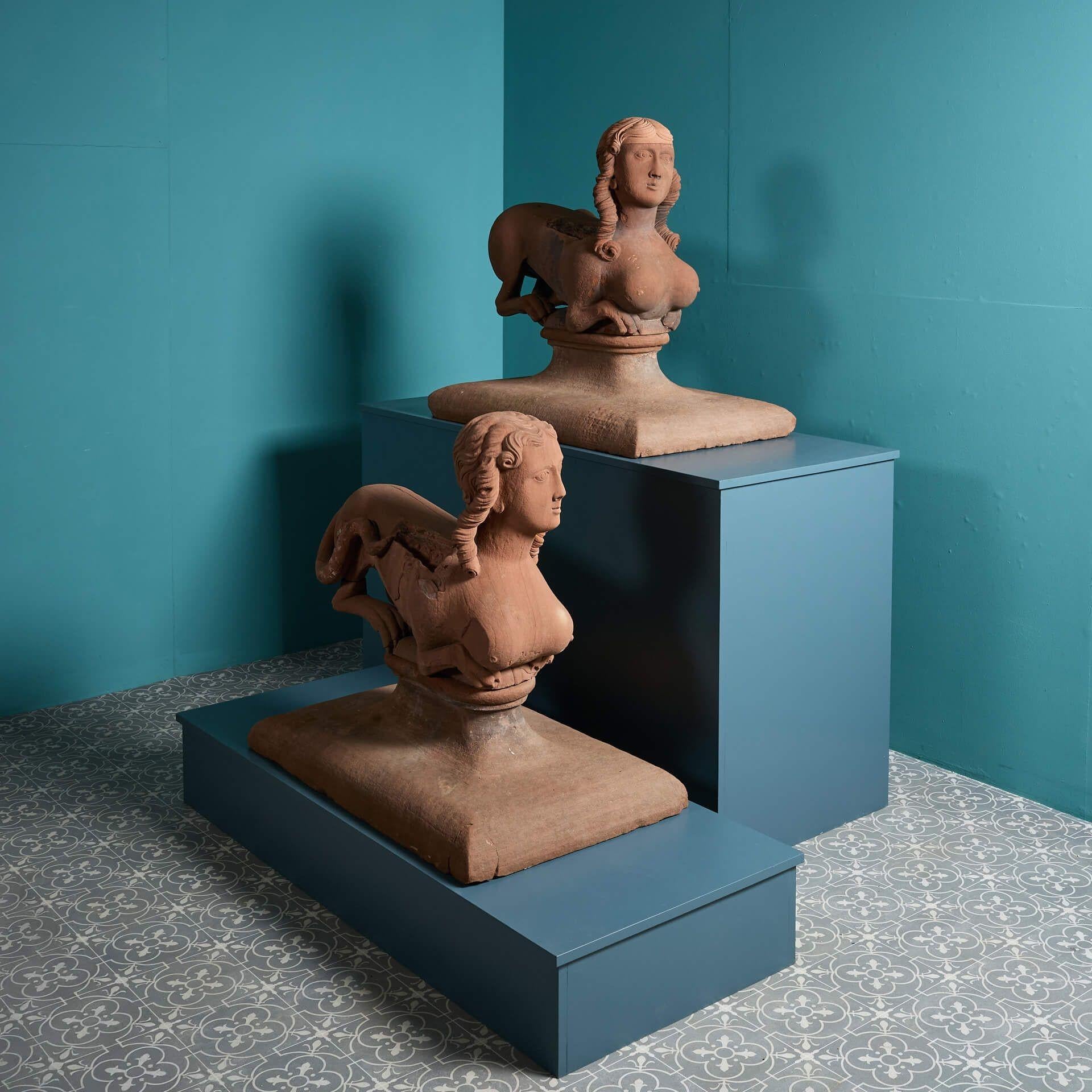 Pair of 18th Century Georgian Stone Sphinxes by James Gibbs For Sale 3