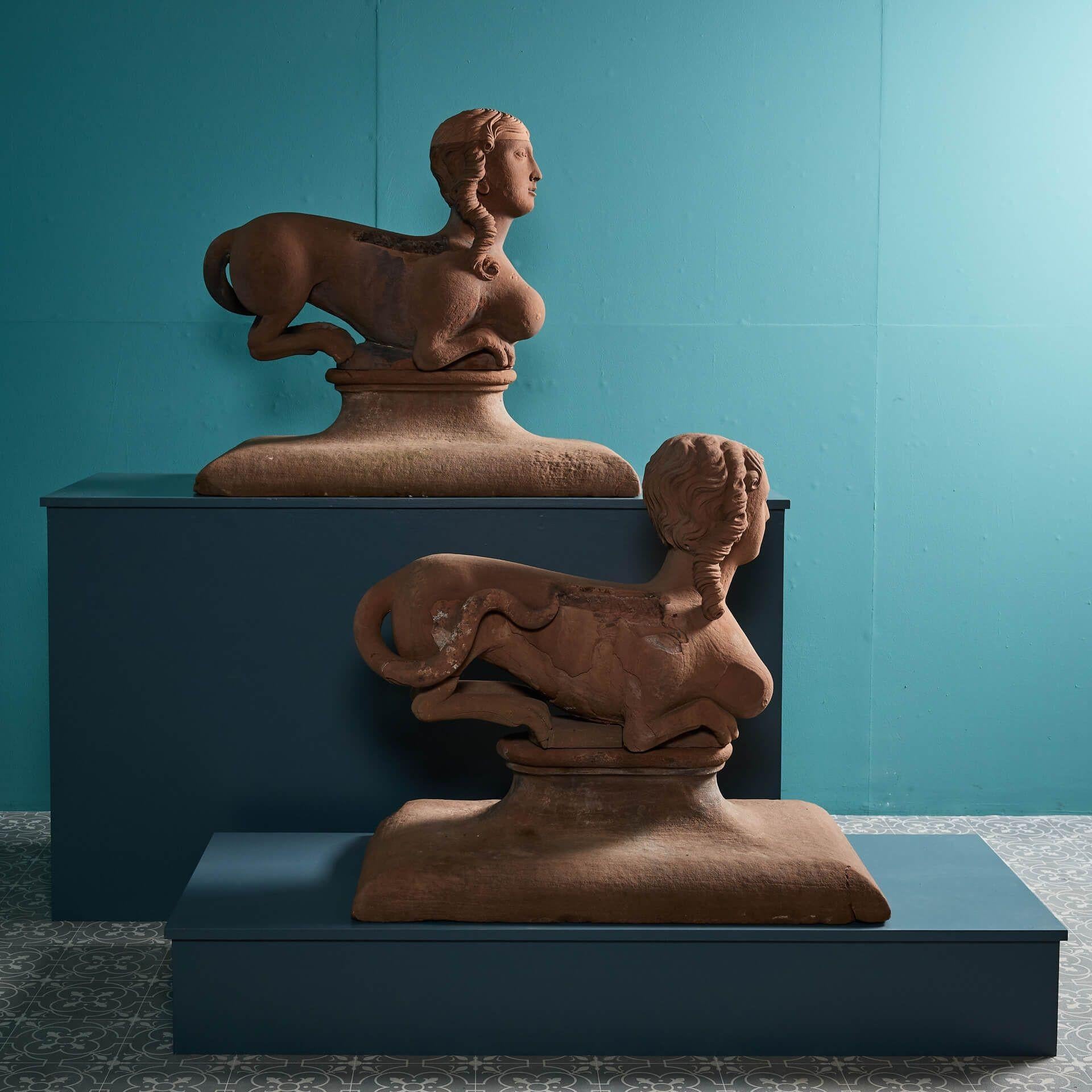 Pair of 18th Century Georgian Stone Sphinxes by James Gibbs For Sale 6