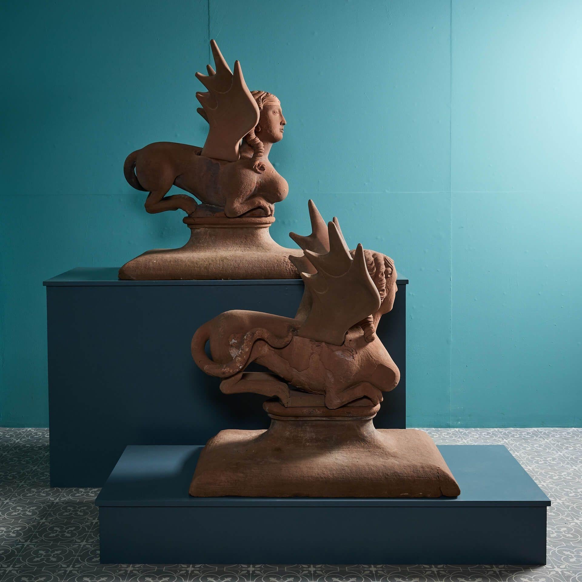 Pair of 18th Century Georgian Stone Sphinxes by James Gibbs For Sale 2