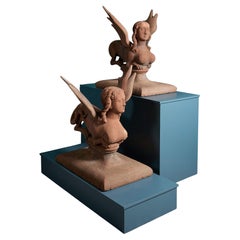 Antique Pair of 18th Century Georgian Stone Sphinxes by James Gibbs