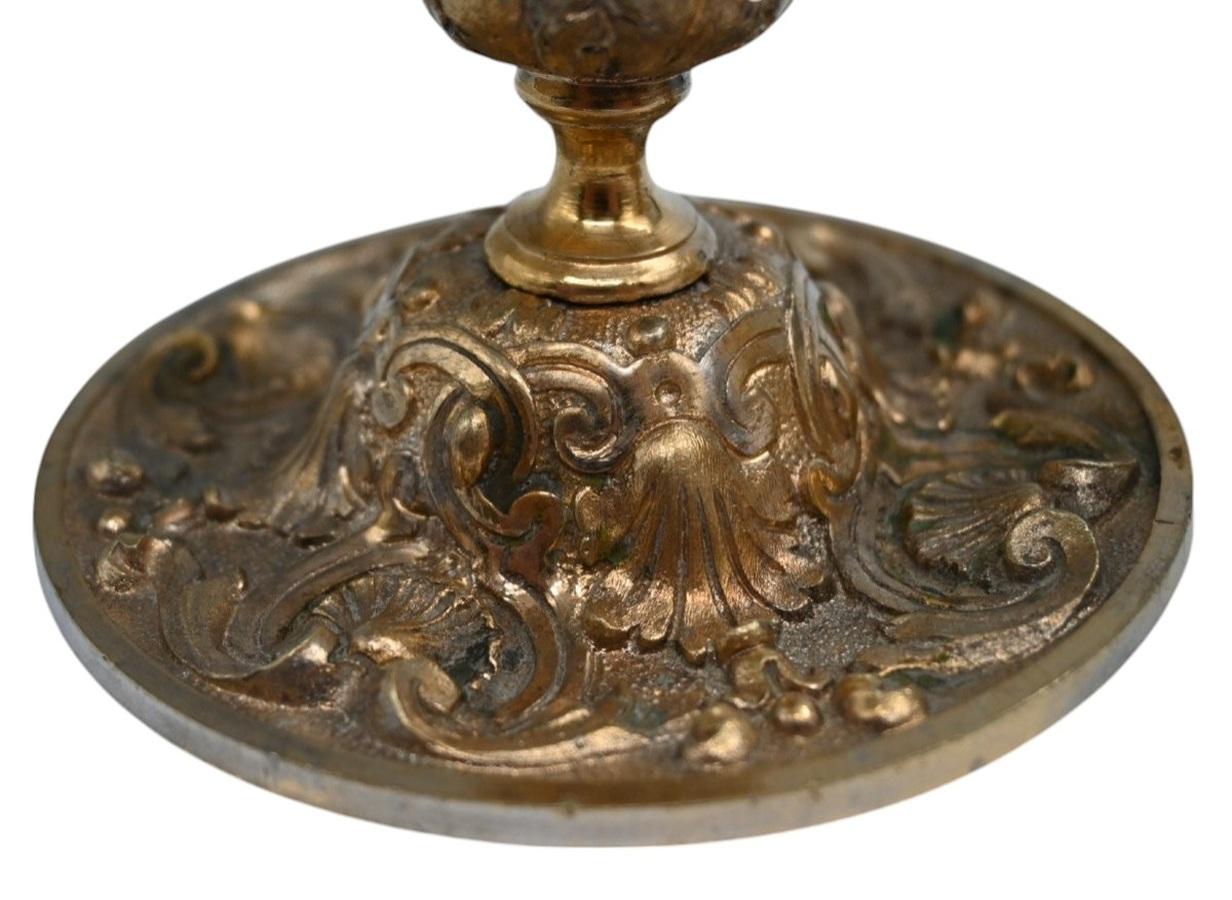 18th Century and Earlier Pair Of 18th Century Gilt Bronze Candlesticks For Sale