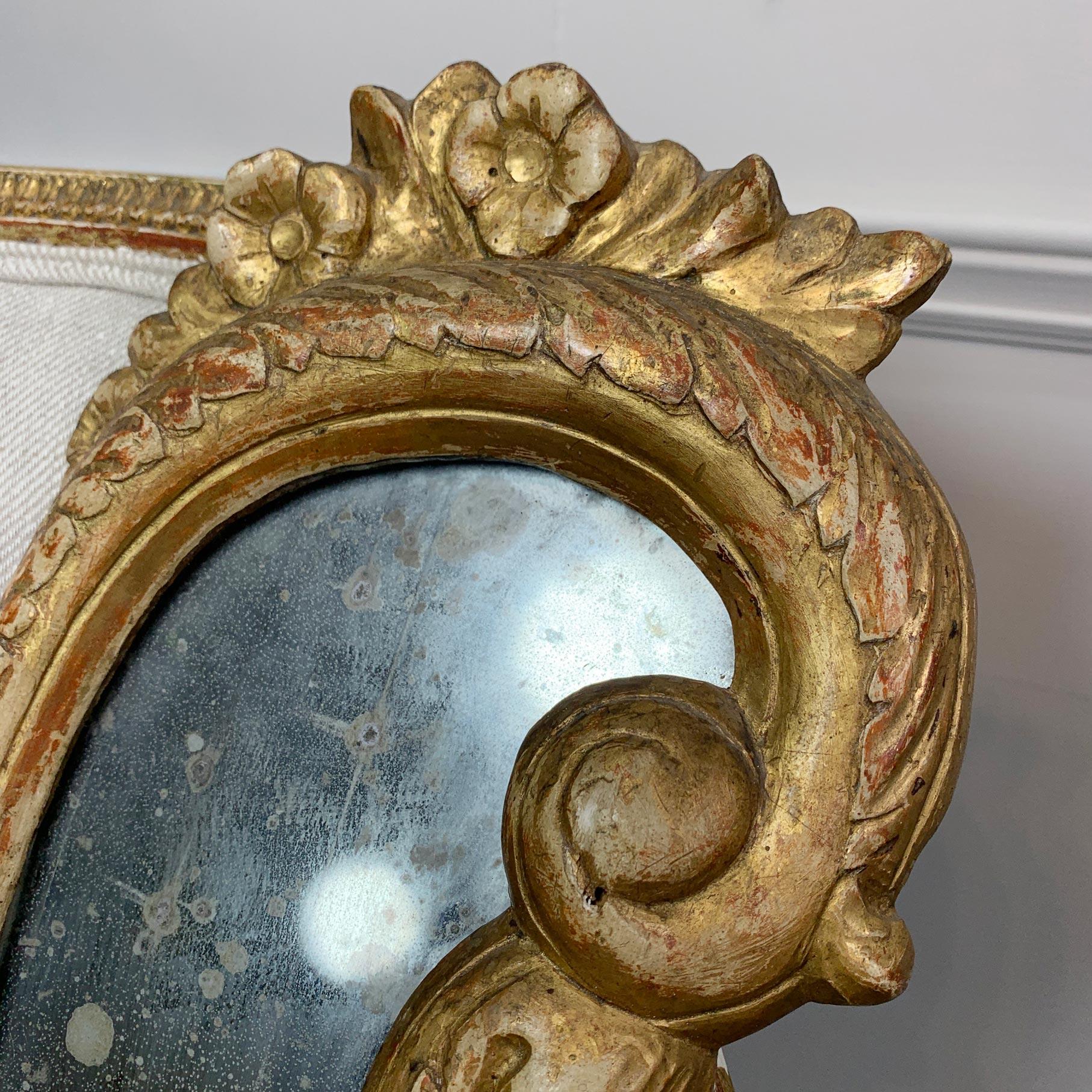 18th Century and Earlier Pair of 18th Century Gilt Wood and Gesso Girandoles For Sale