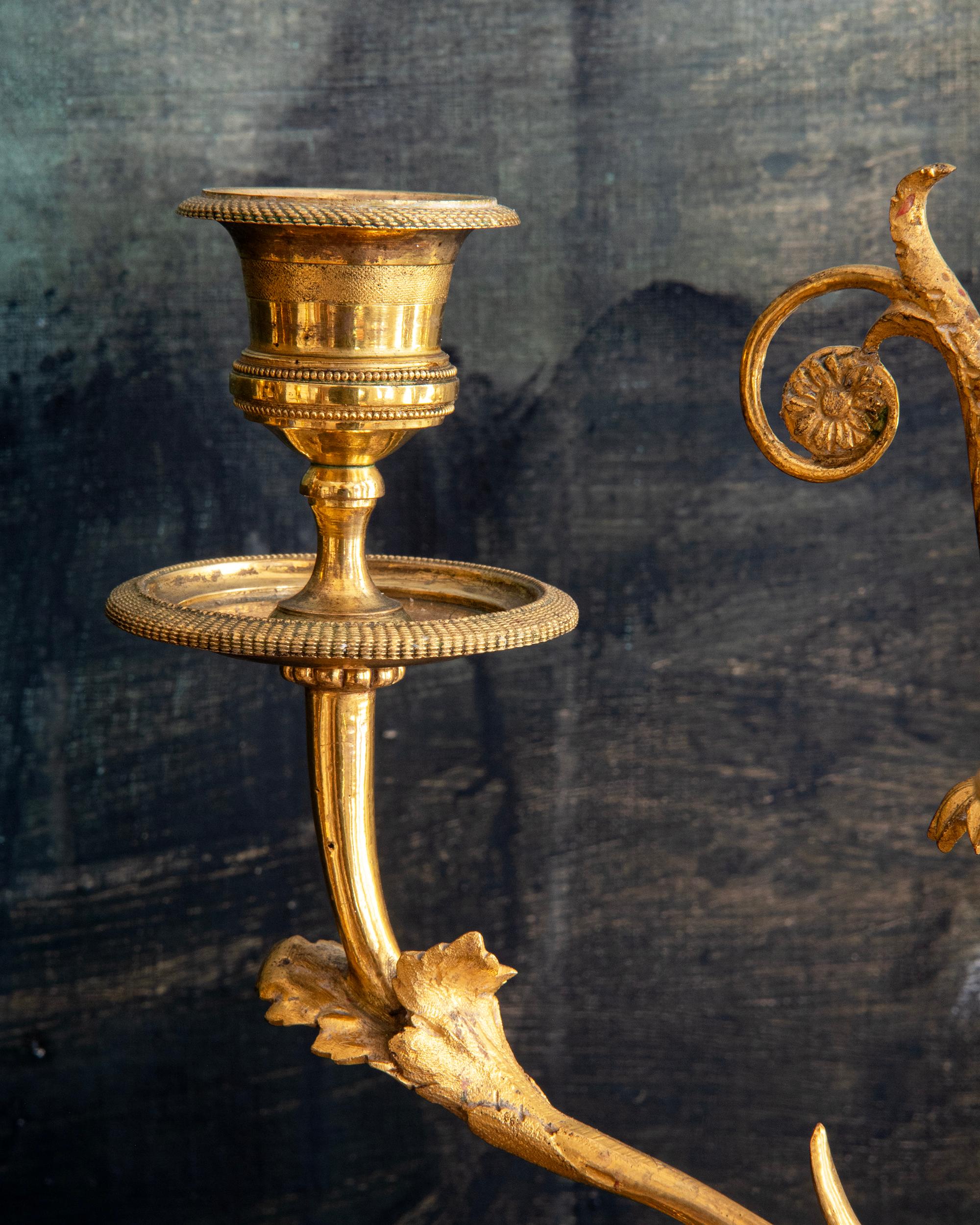 Pair of 18th Century Gustavian Candelabras In condizioni discrete in vendita a Allerum, SE