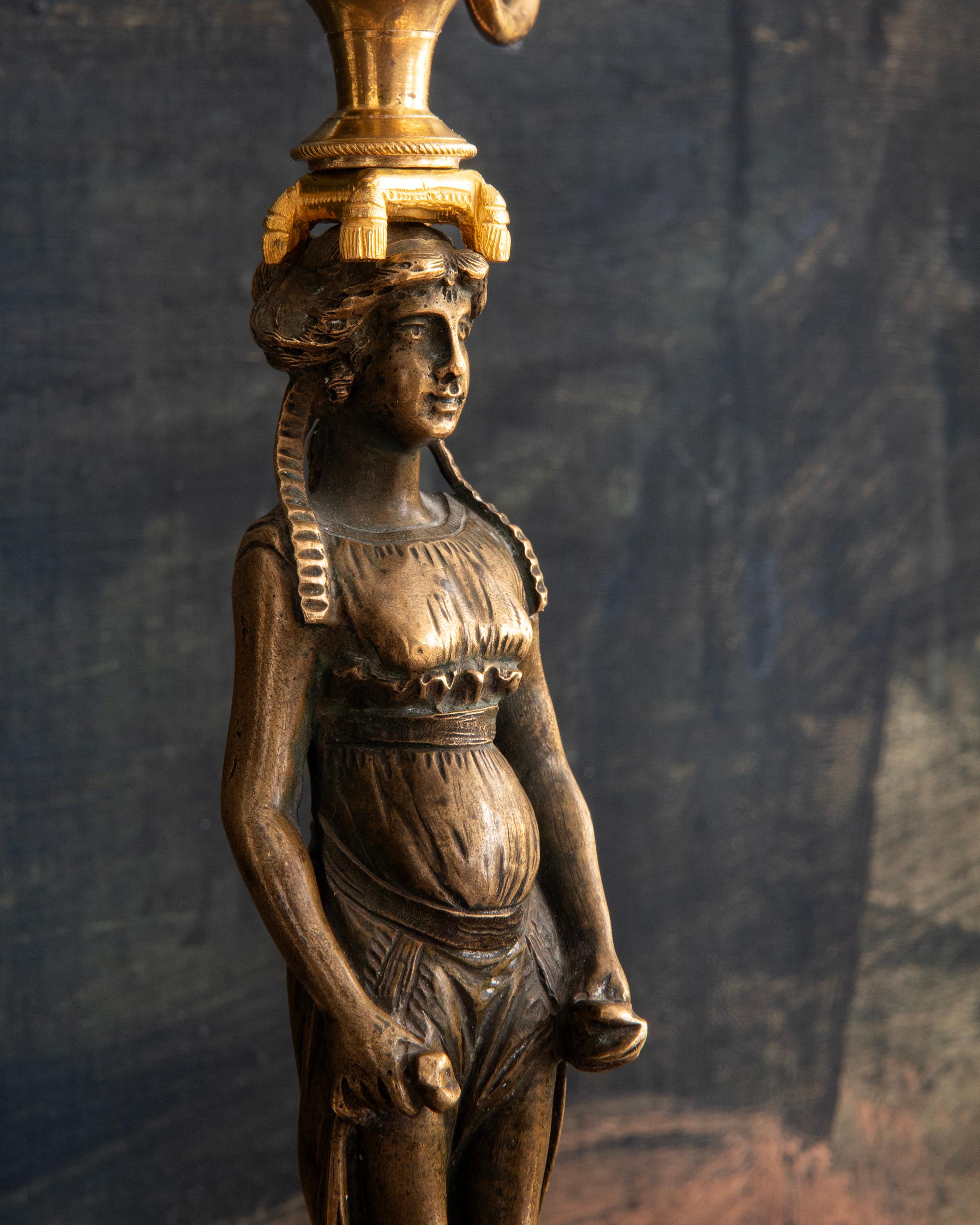 Pair of 18th Century Gustavian Candelabras in vendita 1