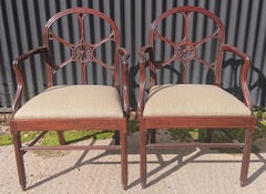 Pair of 18th Century Hepplewhite Armchairs in the Manner of Ince and Mayhew
