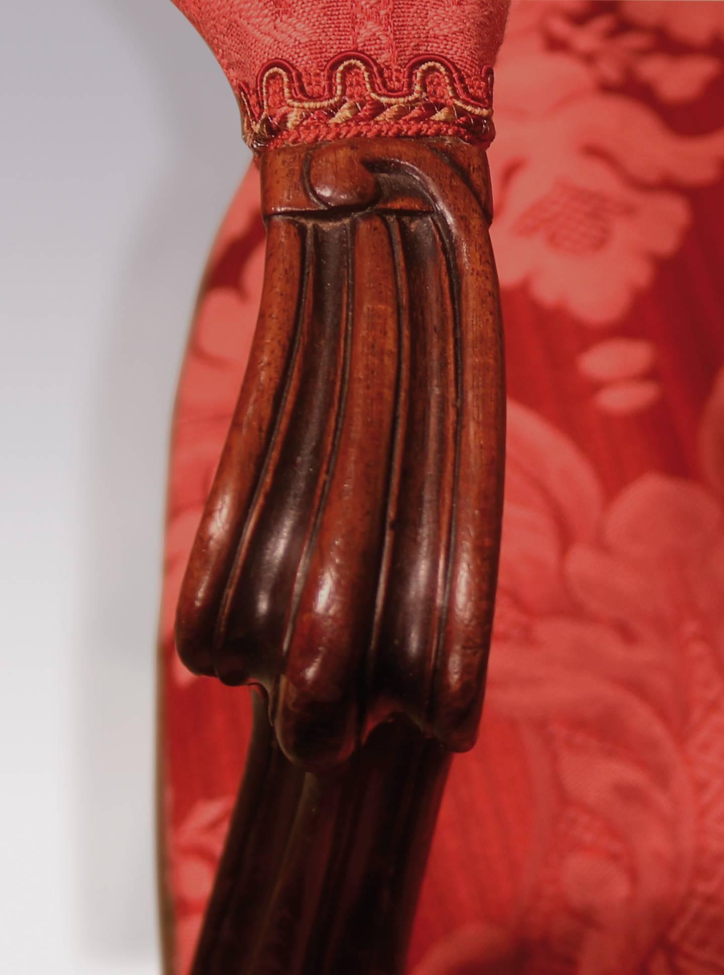 Polished Pair of 18th Century Hepplewhite Period Mahogany Armchairs
