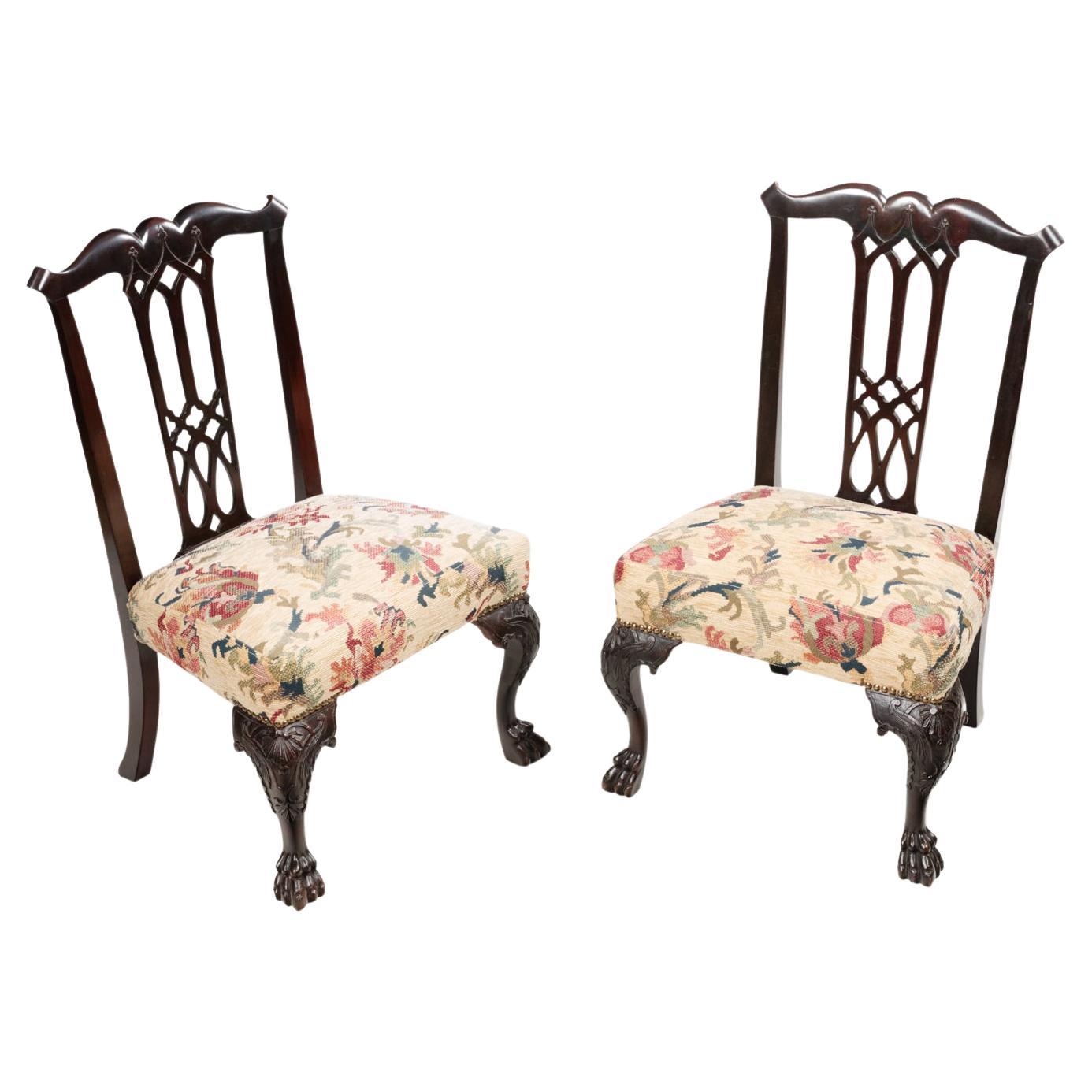 Pair of 18th Century Irish Miniature Chairs, Attributed to Butler of Dublin