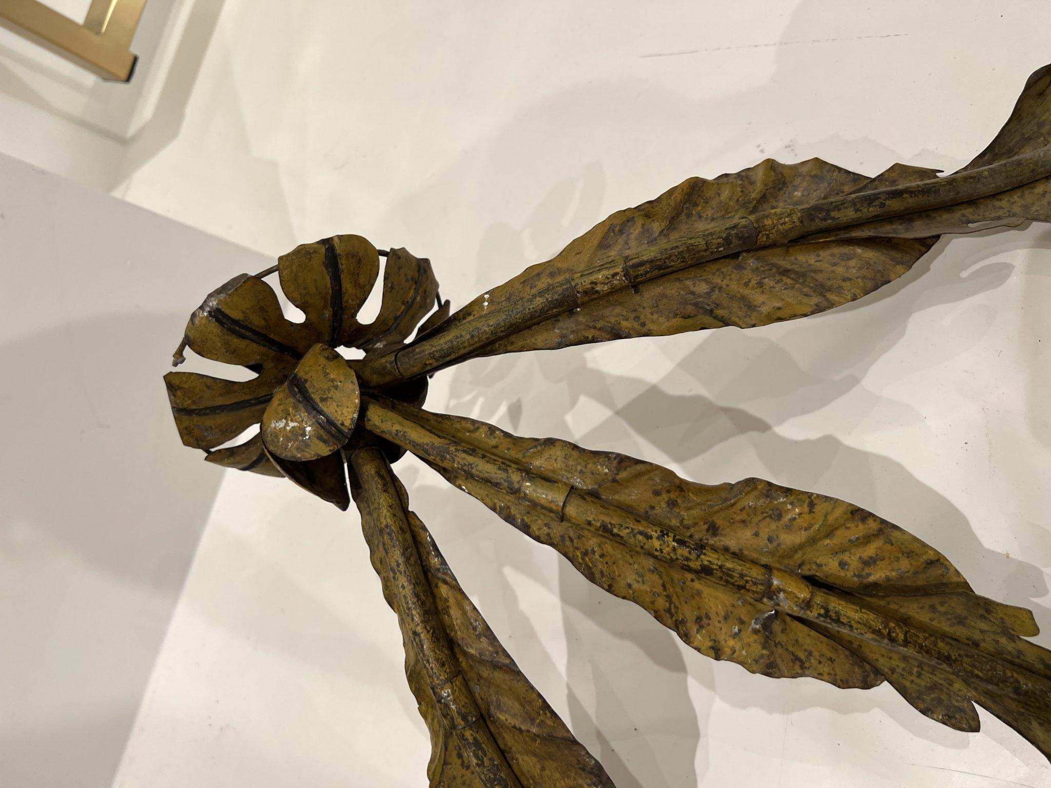 Metal Pair of 18th Century Italian 3 Arm Sconces For Sale