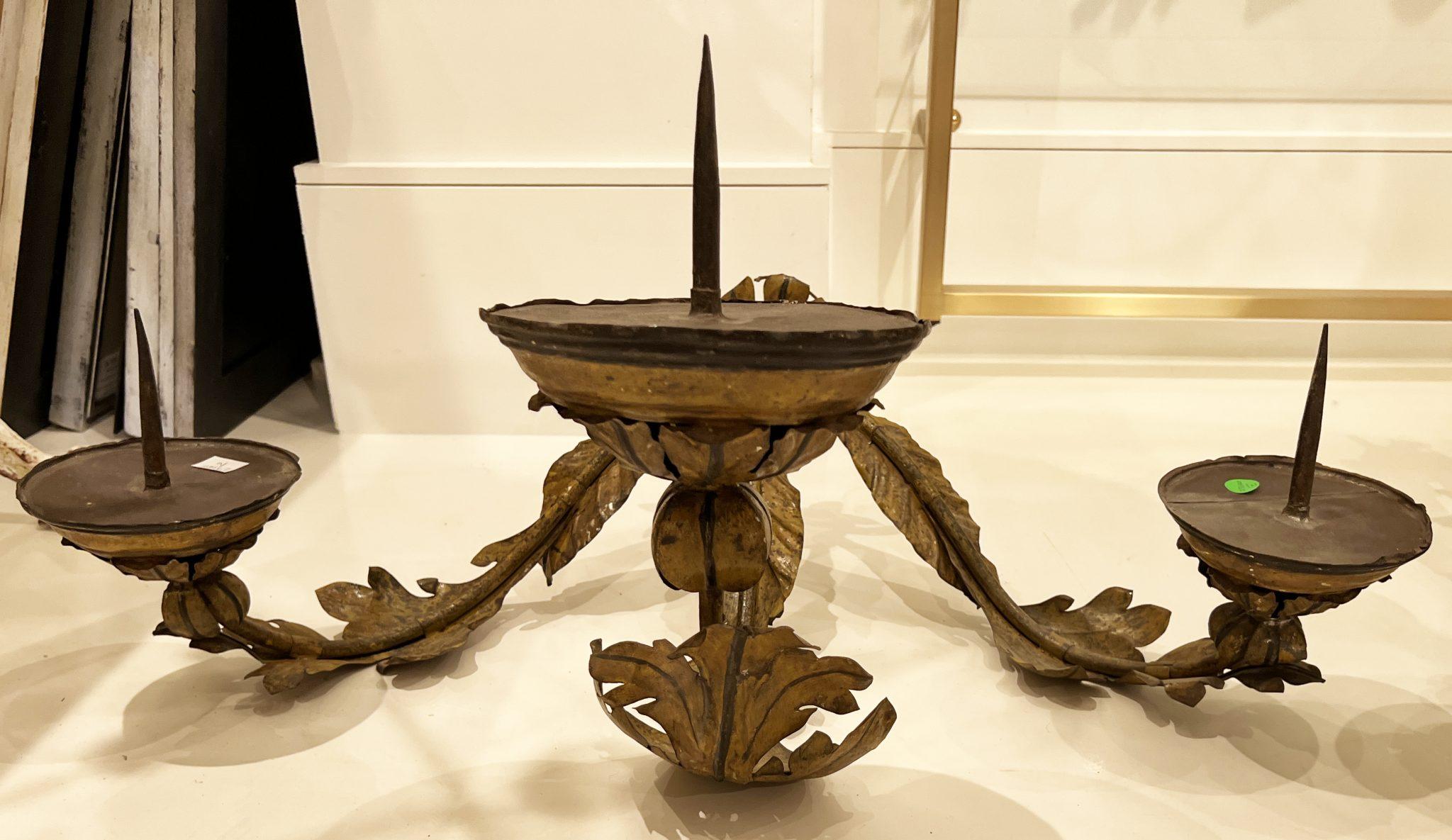 Pair of 18th Century Italian 3 Arm Sconces For Sale 2
