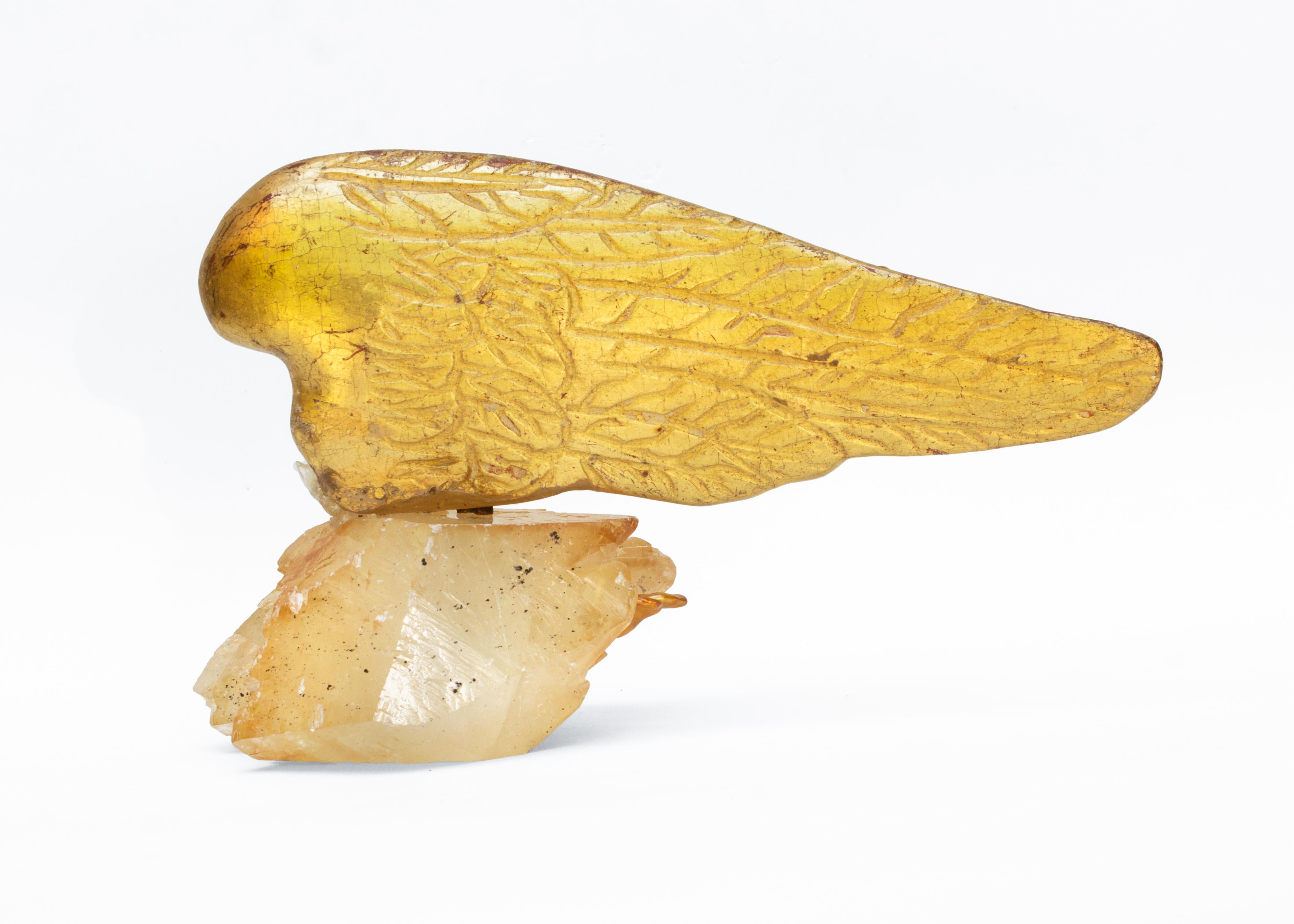 Pair of 18th Century Italian Angel Wings on Calcite Crystals with Sphalerite In Good Condition In Dublin, Dalkey