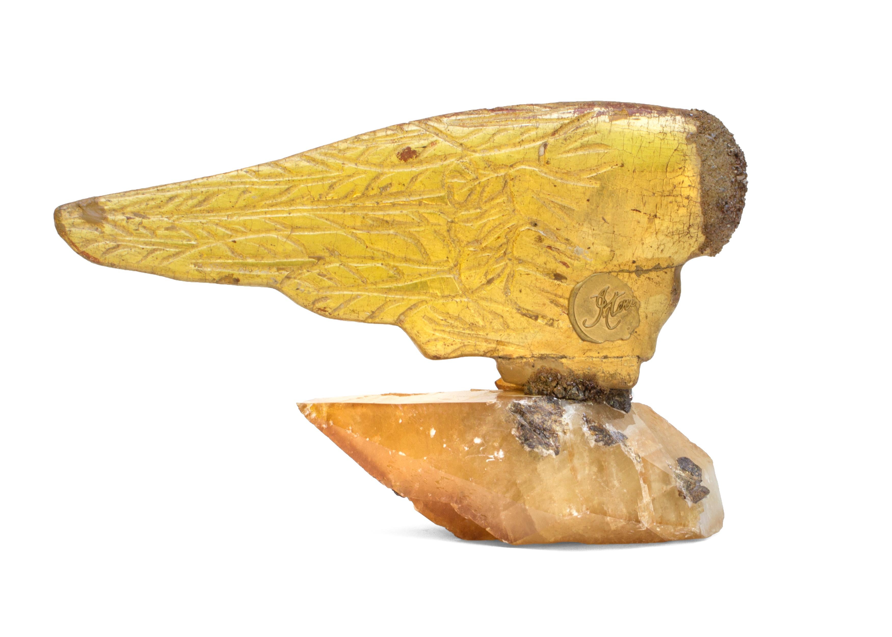 Pair of 18th Century Italian Angel Wings on Calcite Crystals with Sphalerite 1