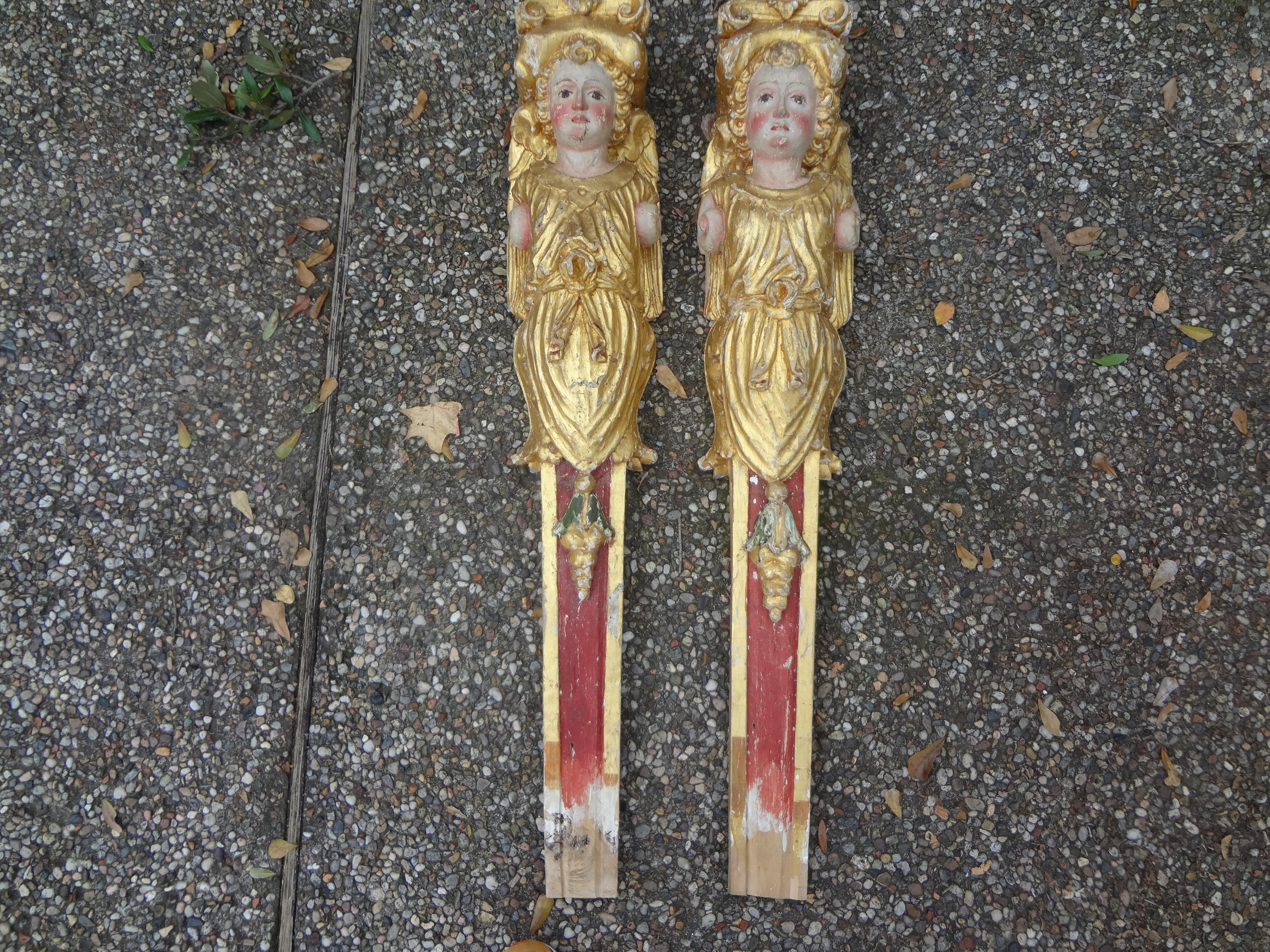 Pair of 18th Century Italian Baroque Caryatid Pilasters 4