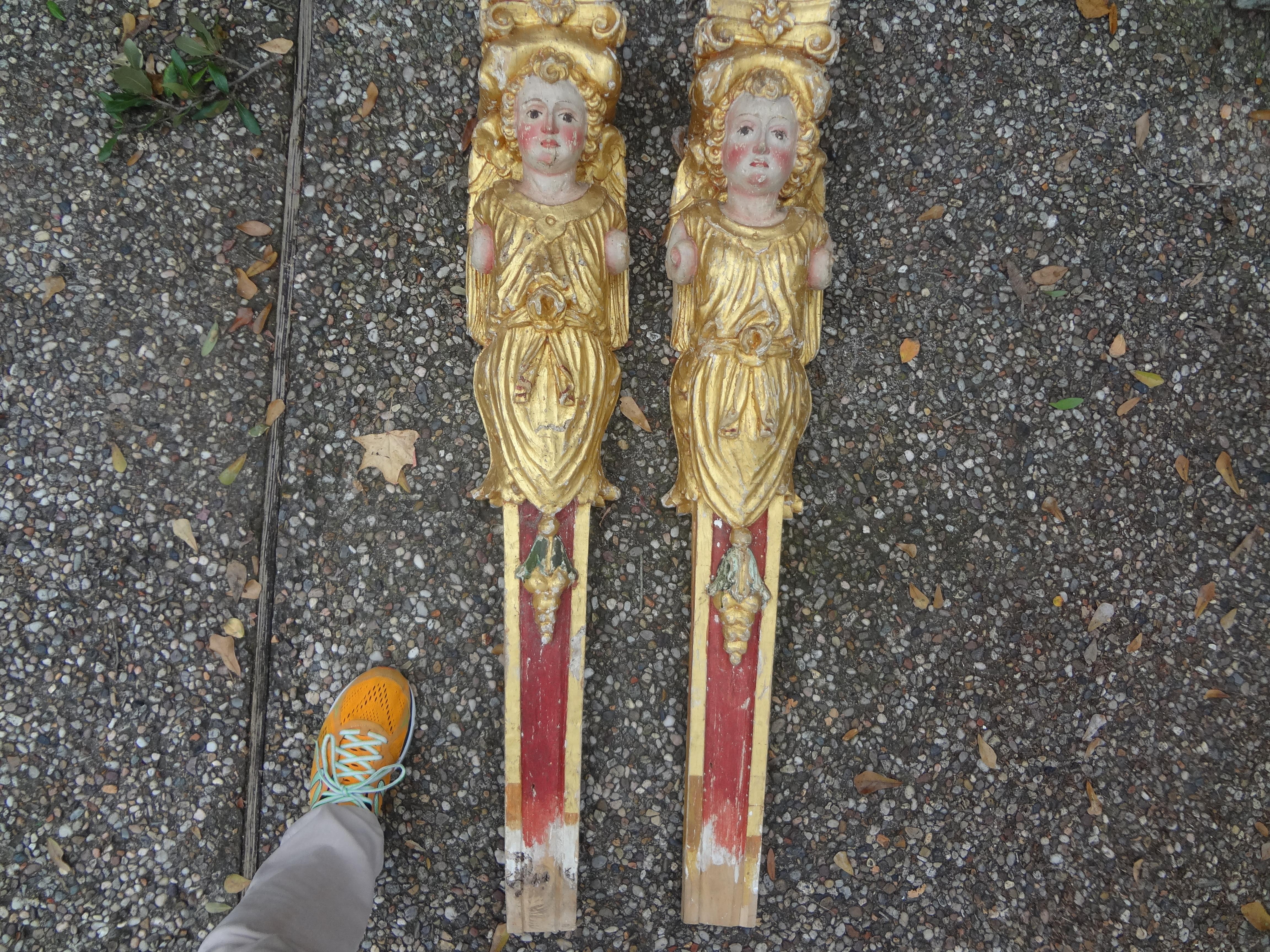 Pair of 18th Century Italian Baroque Caryatid Pilasters 5