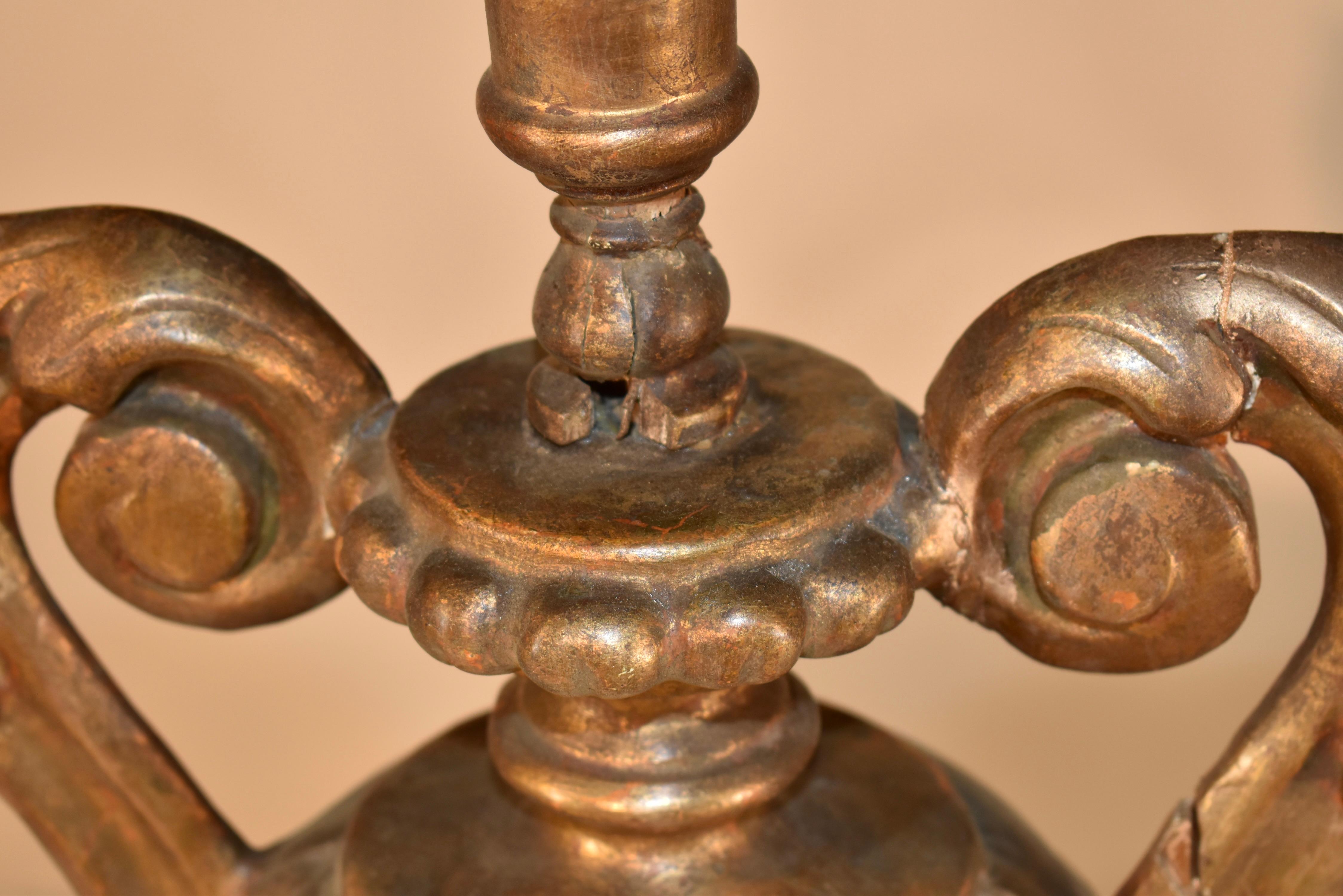 Pair of 18th Century Italian Candlesticks For Sale 2