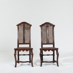 Pair of 18th Century Italian Caned Side Chairs