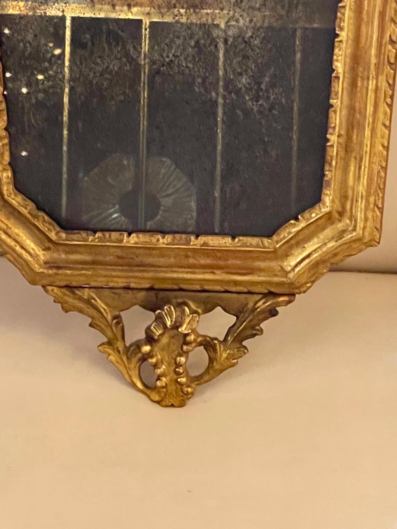 Pair of 18th Century Italian Carved Giltwood Mirrors 5