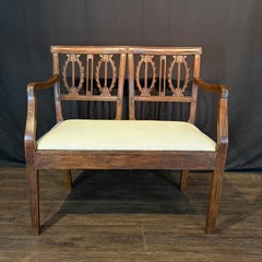 Pair of 18th Century Italian Carved Wood and Newly Upholstered Loveseats