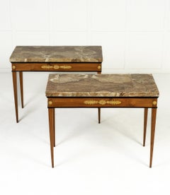 Pair of 18th Century Italian Cherrywood Consoles
