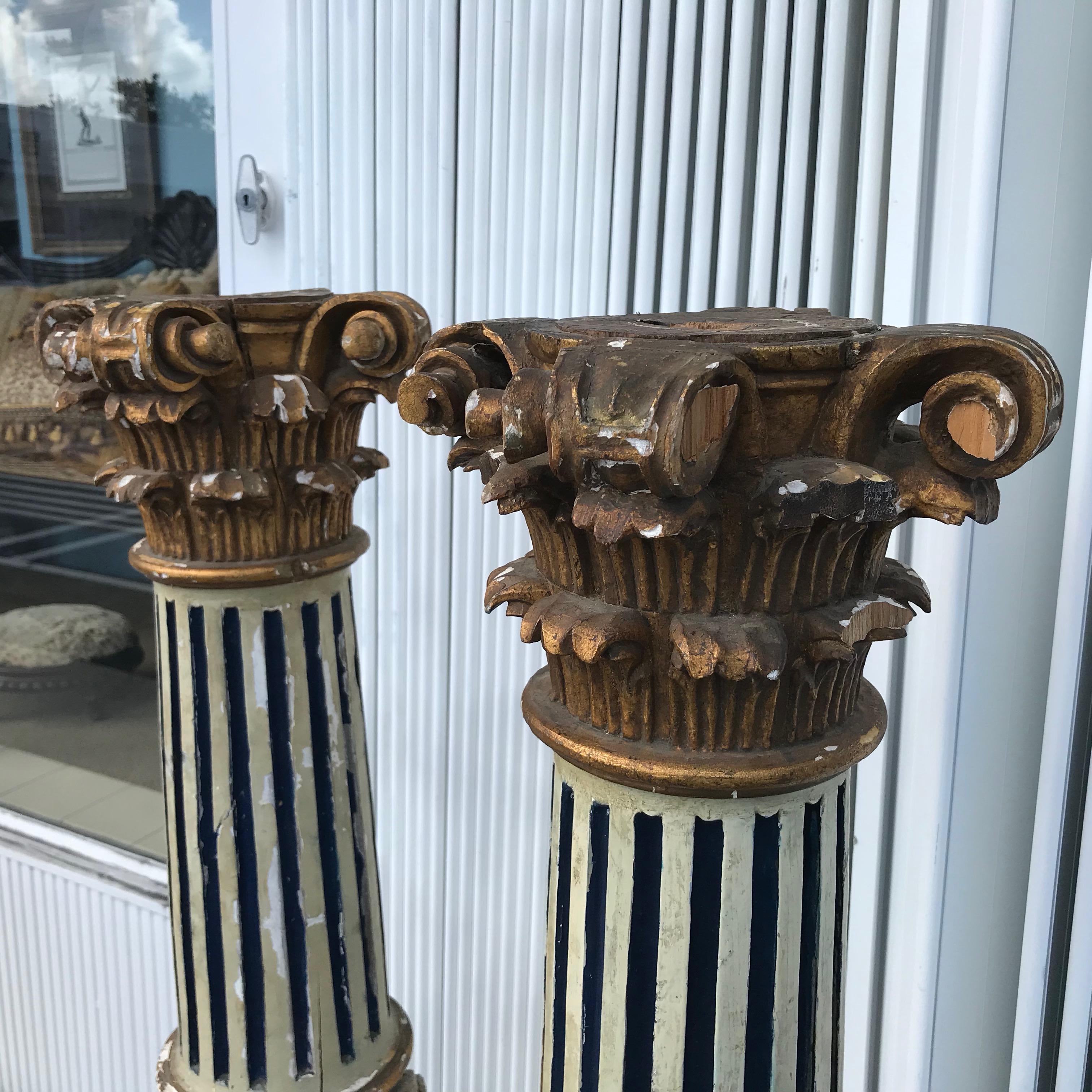 Paar italienische Säulen aus dem 18. Jahrhundert im Angebot 11