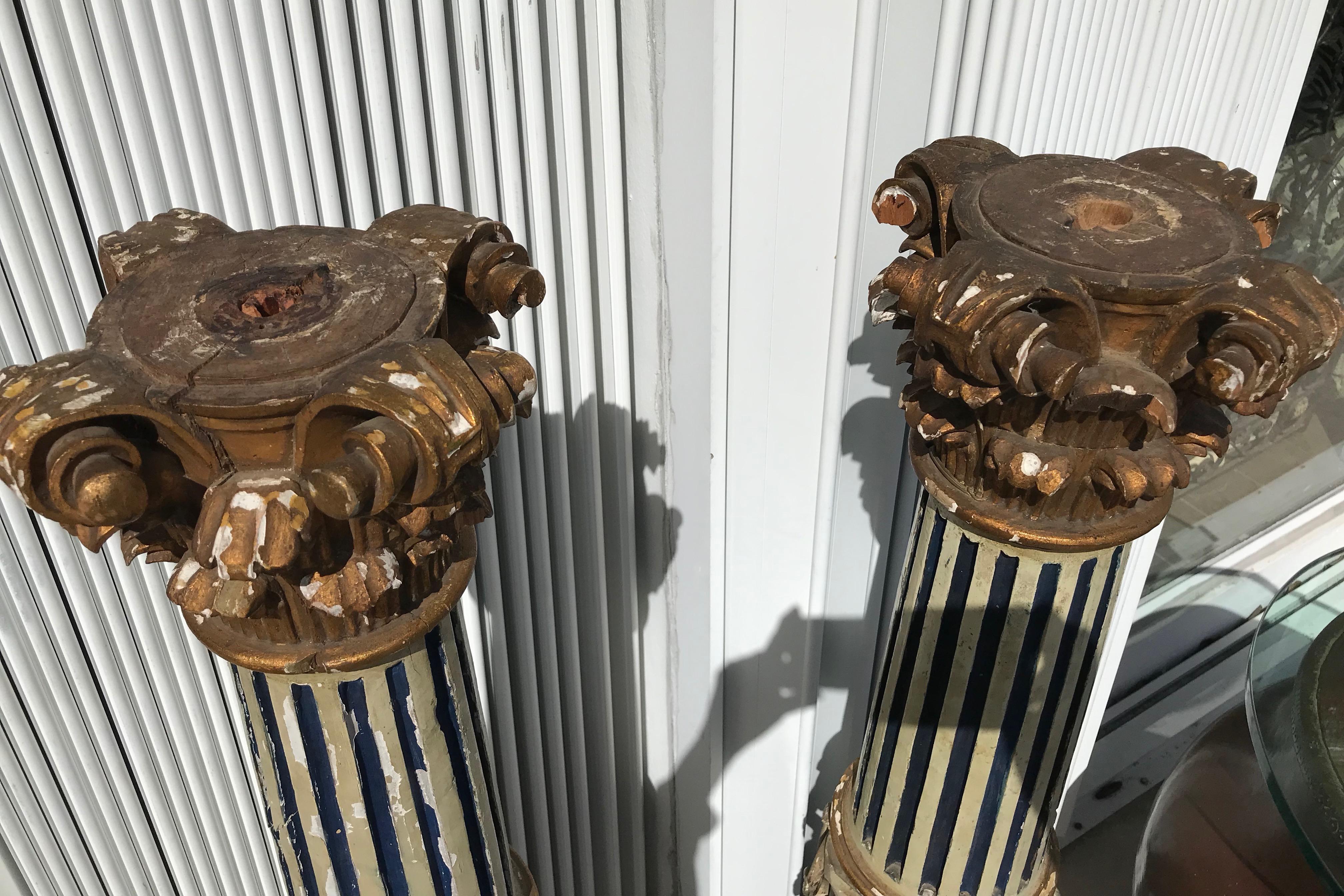 Paar italienische Säulen aus dem 18. Jahrhundert im Angebot 2