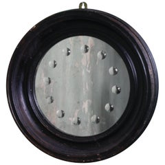 Pair of 18th Century Italian Ebonized Sorcerers Mirrors Convex