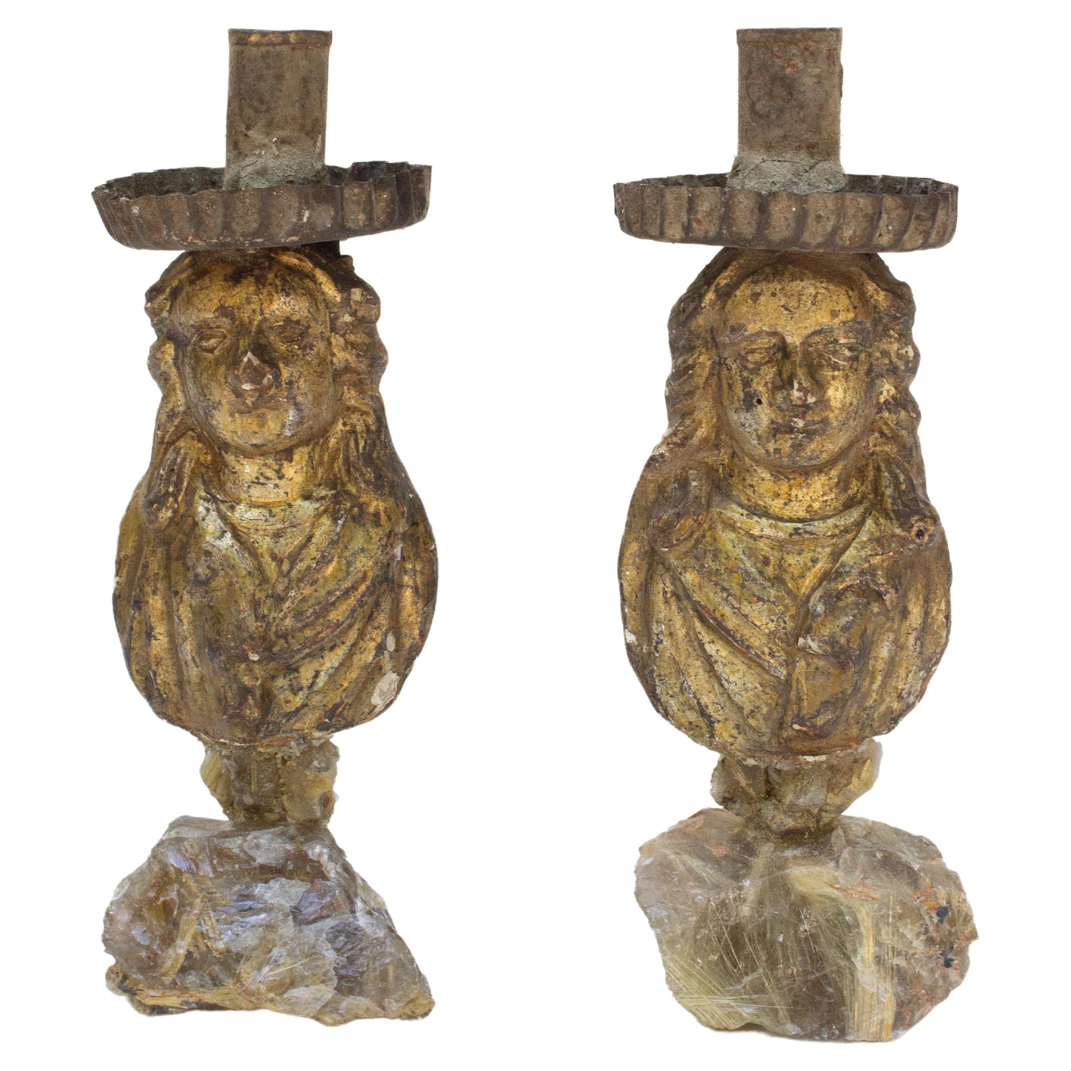 Gilt Candle Holders