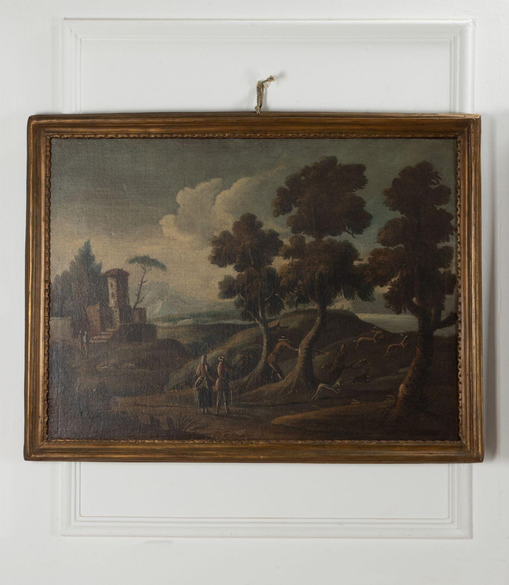Paar gerahmte italienische Landschaftsgemälde aus dem 18. Jahrhundert in Öl auf Leinwand.
Mit gut beobachteten Darstellungen des pastoralen Lebens und gut gerahmt in vergoldeten Rahmen der Zeit.