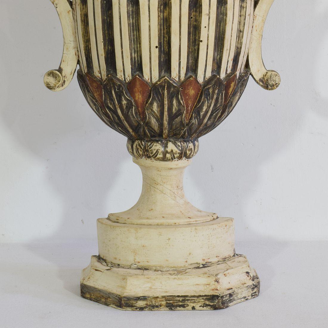 Pair of 18th Century Italian Neoclassical Altar Candleholders For Sale 5