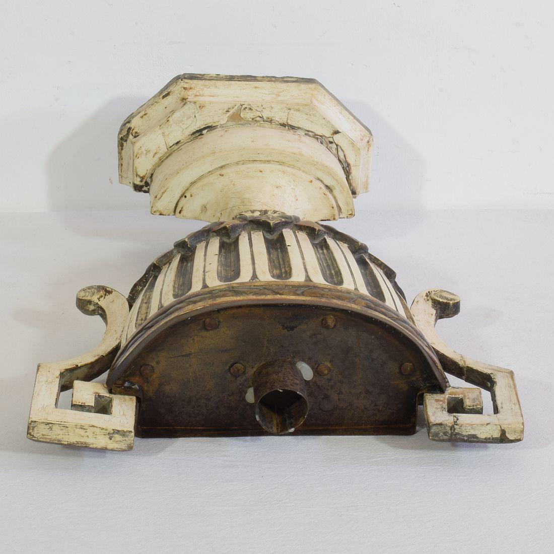 Pair of 18th Century Italian Neoclassical Altar Candleholders For Sale 8